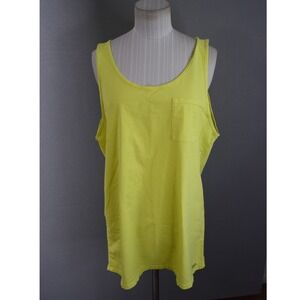 Saturdays New York City Tank Top XL Mens Bright Yellow Pocket Muscle